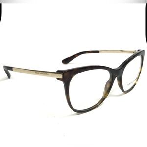 Dolce & Gabbana made in Italy DG 3234 Tortoise Shell cat eye gold woman frames
